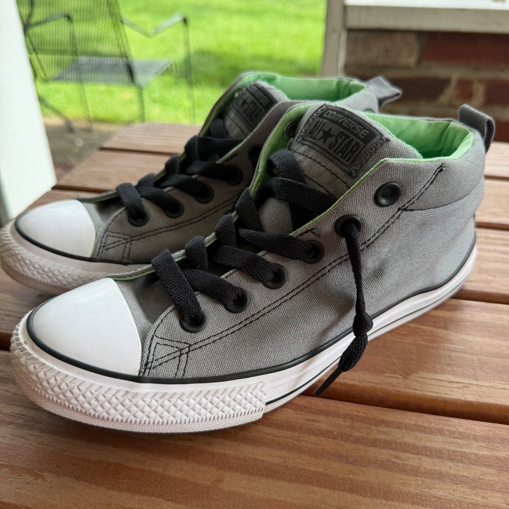 Converse Chuck Taylor All Star High Street Mid Dolphin Green 5 Junior Unisex - Picture 4 of 10